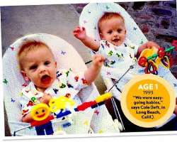 Cole and his twin were just eight months old when they appeared in baby commercials and television shows.